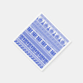 Griechischer Fret, Mittelmeer-Muster, Blau Serviette (Ecke)