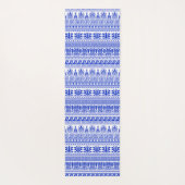 Griechischer Fret, Mittelmeer-Muster, Blau Yogamatte (Rückseite)