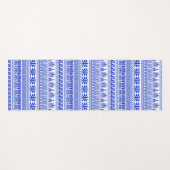 Griechischer Fret, Mittelmeer-Muster, Blau Yogamatte (Vorderseite (Horizontal))