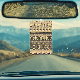 Griechischer Fret, Mittelmeer-Muster, braun Autolufterfrischer