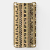Griechischer Fret, Mittelmeer-Muster, braun Banner (Vertikal)