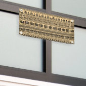 Griechischer Fret, Mittelmeer-Muster, braun Banner (Äußeres Gebäude)