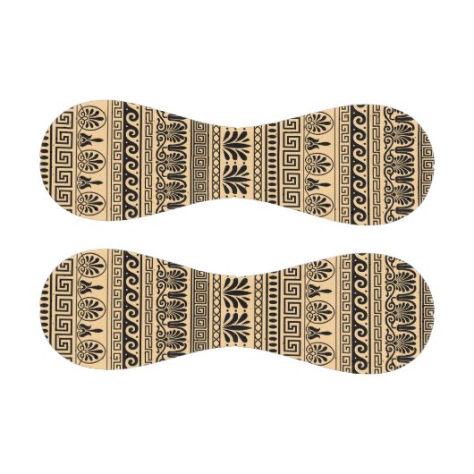 Griechischer Fret, Mittelmeer-Muster, braun Baseball (Paneele)