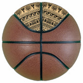 Griechischer Fret, Mittelmeer-Muster, braun Basketball (Rechts)
