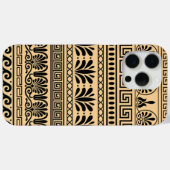 Griechischer Fret, Mittelmeer-Muster, braun Case-Mate iPhone Hülle (Rückseite (Horizontal))
