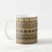 Griechischer Fret, Mittelmeer-Muster, braun Kaffeetasse (Links)