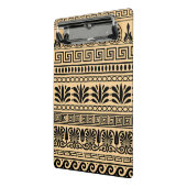 Griechischer Fret, Mittelmeer-Muster, braun Mini Klemmbrett (Gewinkelt2)