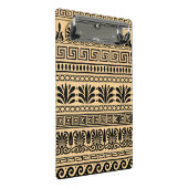 Griechischer Fret, Mittelmeer-Muster, braun Mini Klemmbrett (Schrägansicht)