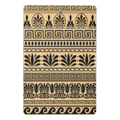 Griechischer Fret, Mittelmeer-Muster, braun Mini Klemmbrett (Rückseite)