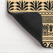 Griechischer Fret, Mittelmeer-Muster, braun Mousepad (Ecke)