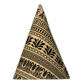 Griechischer Fret, Mittelmeer-Muster, braun Partyhütchen (Rechts)