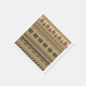 Griechischer Fret, Mittelmeer-Muster, braun Serviette (Ecke)