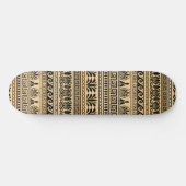 Griechischer Fret, Mittelmeer-Muster, braun Skateboard (Horizontal)