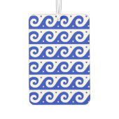 Griechischer Fret, Mittelmeer-Wellenmuster, Blau Autolufterfrischer (Rückseite)
