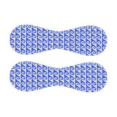 Griechischer Fret, Mittelmeer-Wellenmuster, Blau Baseball (Paneele)