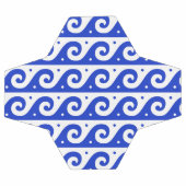 Griechischer Fret, Mittelmeer-Wellenmuster, Blau Fußball (Flach)