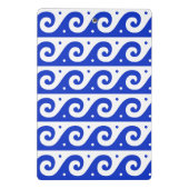 Griechischer Fret, Mittelmeer-Wellenmuster, Blau Mini Klemmbrett (Rückseite)