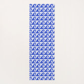 Griechischer Fret, Mittelmeer-Wellenmuster, Blau Yogamatte (Rückseite)
