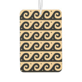 Griechischer Fret, Mittelmeer-Wellenmuster, braun Autolufterfrischer (Rückseite)