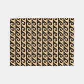 Griechischer Fret, Mittelmeer-Wellenmuster, braun Fleecedecke (Vorderseite (Horizontal))