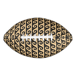 Griechischer Fret, Mittelmeer-Wellenmuster, braun Football