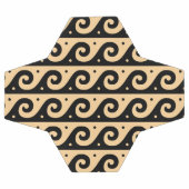 Griechischer Fret, Mittelmeer-Wellenmuster, braun Fußball (Flach)