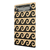 Griechischer Fret, Mittelmeer-Wellenmuster, braun Mini Klemmbrett (Gewinkelt2)