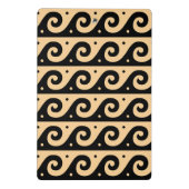 Griechischer Fret, Mittelmeer-Wellenmuster, braun Mini Klemmbrett (Rückseite)