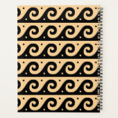 Griechischer Fret, Mittelmeer-Wellenmuster, braun Planer (Rückseite)