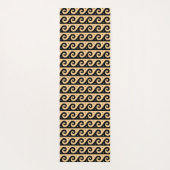 Griechischer Fret, Mittelmeer-Wellenmuster, braun Yogamatte (Rückseite)