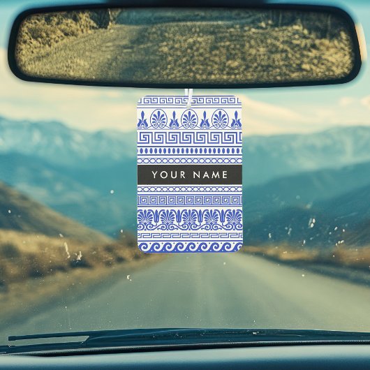 Griechischer Fret, Mixed Meander Key, Blau, Ihr Na Autolufterfrischer