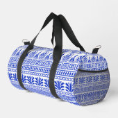Griechischer Fret, Mixed Meander Key, Blau, Ihr Na Duffle Bag (Rechte Ecke)