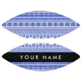 Griechischer Fret, Mixed Meander Key, Blau, Ihr Na Football (Paneele)