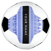 Griechischer Fret, Mixed Meander Key, Blau, Ihr Na Fußball (Gedreht)