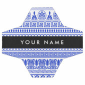 Griechischer Fret, Mixed Meander Key, Blau, Ihr Na Fußball (Flach)