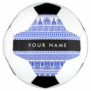 Griechischer Fret, Mixed Meander Key, Blau, Ihr Na Fußball