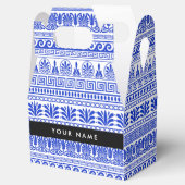 Griechischer Fret, Mixed Meander Key, Blau, Ihr Na Geschenkschachtel (Geöffnet)