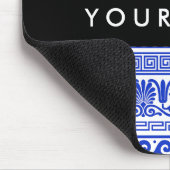 Griechischer Fret, Mixed Meander Key, Blau, Ihr Na Mousepad (Ecke)