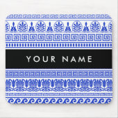 Griechischer Fret, Mixed Meander Key, Blau, Ihr Na Mousepad (Vorne)