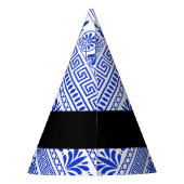 Griechischer Fret, Mixed Meander Key, Blau, Ihr Na Partyhütchen (Rückseite)