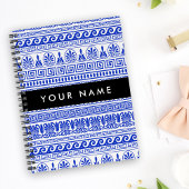 Griechischer Fret, Mixed Meander Key, Blau, Ihr Na Planer