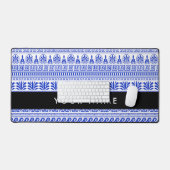 Griechischer Fret, Mixed Meander Key, Blau, Ihr Na Schreibtischunterlage (Tastatur & Maus)