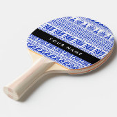 Griechischer Fret, Mixed Meander Key, Blau, Ihr Na Tischtennis Schläger (Vorderseite)