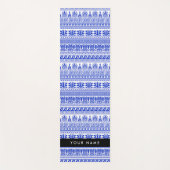 Griechischer Fret, Mixed Meander Key, Blau, Ihr Na Yogamatte (Vorderseite)