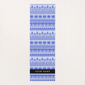 Griechischer Fret, Mixed Meander Key, Blau, Ihr Na Yogamatte (Rückseite)