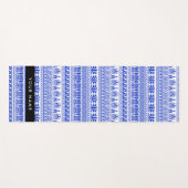 Griechischer Fret, Mixed Meander Key, Blau, Ihr Na Yogamatte (Vorderseite (Horizontal))