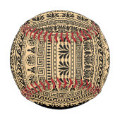 Griechischer Fret, Mixed Meander Key, Braun, Ihr N Baseball (Rückseite)