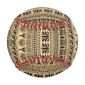 Griechischer Fret, Mixed Meander Key, Braun, Ihr N Baseball (Vorderseite)