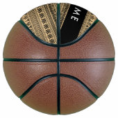 Griechischer Fret, Mixed Meander Key, Braun, Ihr N Basketball (Rechts)