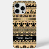 Griechischer Fret, Mixed Meander Key, Braun, Ihr N Case-Mate iPhone Hülle (Rückseite)